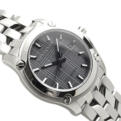 Buy Shop Burberry Herringbone Grey Dial Silver Steel Strap Watch for Women - BU1851 USA Online