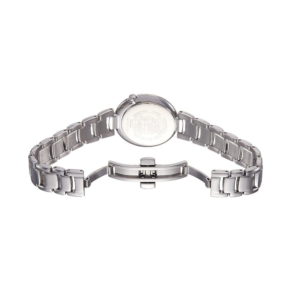 Buy Shop Citizen Eco Drive Mother of Pearl Dial Silver Steel Strap Watch For Women - EM0331-52W USA Online