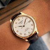 Buy Shop Tissot Le Locle Powermatic 80 Gold Dial Brown Leather Strap Watch For Men - T006.407.36.263.00 USA Online