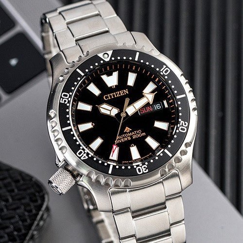 Buy Shop Citizen Promaster 200M Diver Fugu Asian Limited Edition Black Dial Silver Steel Strap Watch For Men - NY0090-86E USA Online