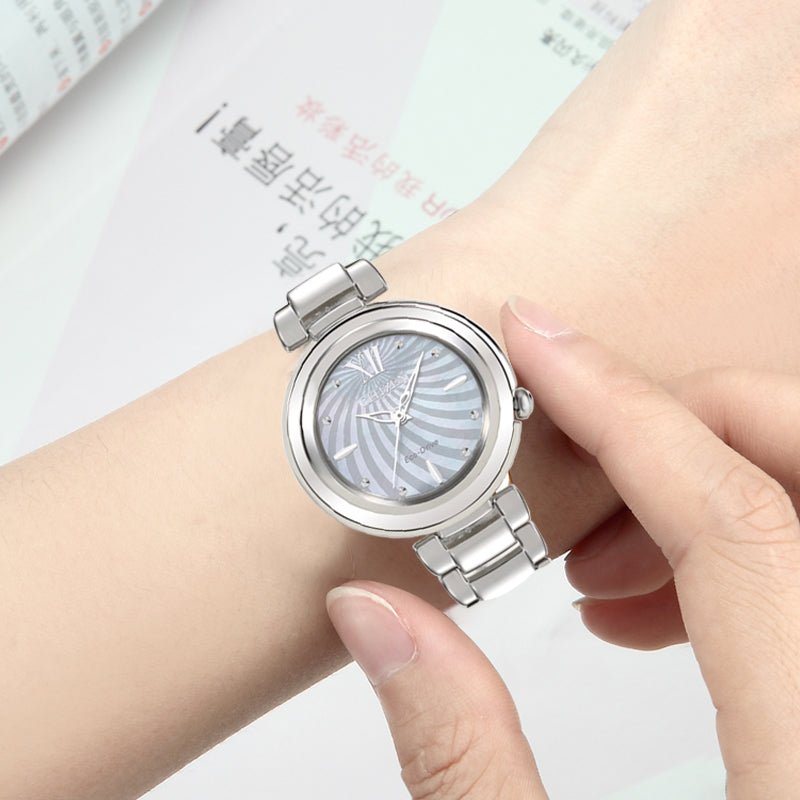 Buy Shop Citizen Eco Drive Silver Stainless Steel Strap Watch For Women - EM0331-52 USA Online