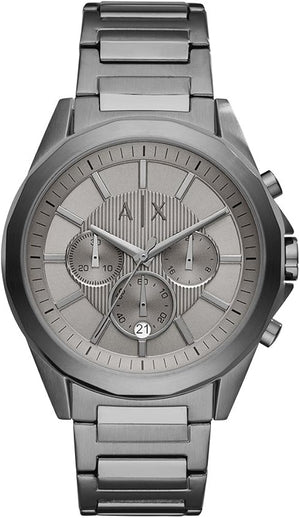 Buy Shop Armani Exchange Drexler Chronograph Grey Dial Grey Steel Strap Watch For Men - AX2603 USA Online