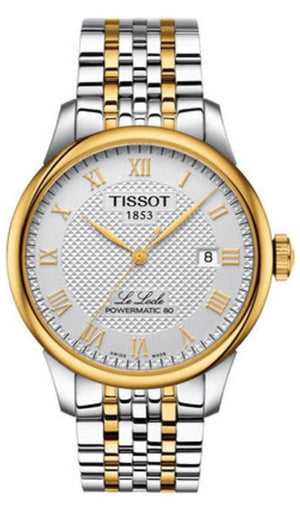 Buy Shop Tissot Le Locle Powermatic 80 Silver Dial Two Tone Steel Strap Watch For Men - T006.407.22.033.01 USA Online