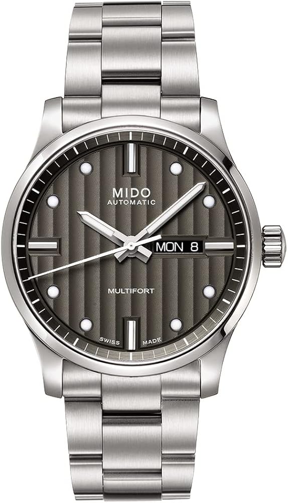 Buy Shop Mido Multifort Automatic Gray Dial Silver Steel Strap Watch For Men - M005.430.11.061.80 USA Online