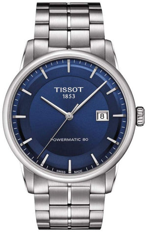 Buy Shop Tissot Luxury Powermatic 80 Blue Dial Silver Steel Strap Watch For Men - T086.407.11.041.00 USA Online