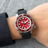 Buy Shop Citizen Eco Drive Promaster Marine Red Dial Black Rubber Strap Watch For Men - BN0159-15X USA Online