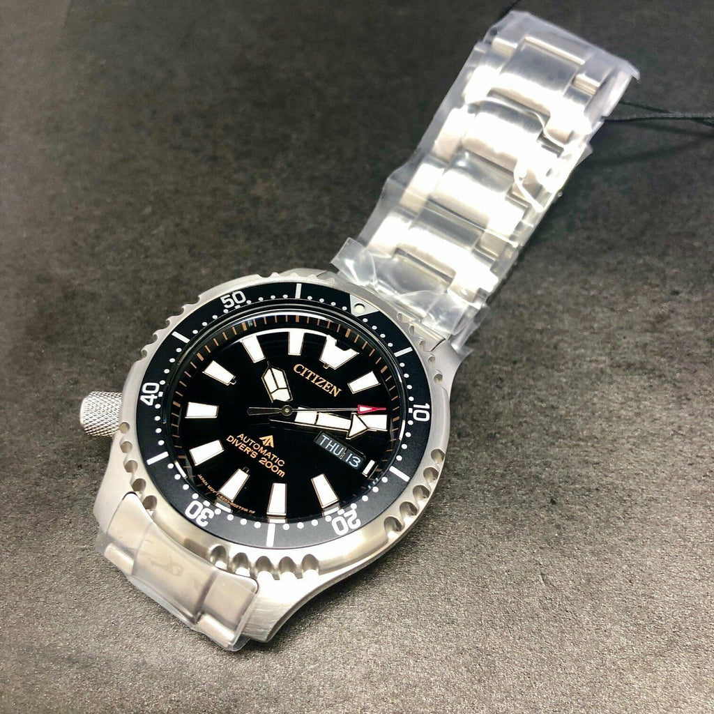 Buy Shop Citizen Promaster 200M Diver Fugu Asian Limited Edition Black Dial Silver Steel Strap Watch For Men - NY0090-86E USA Online