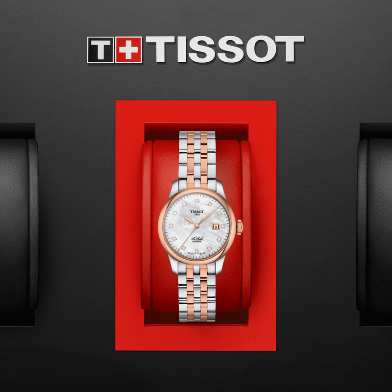 Buy Shop Tissot Le Locle Automatic Lady Mother of Pearl Dial Two Tone Steel Strap Watch For Women - T006.207.22.116.00 USA Online