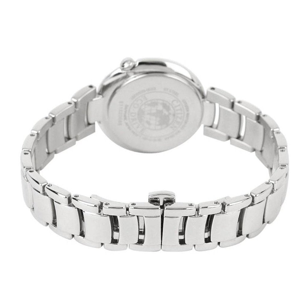 Buy Shop Citizen Eco Drive Mother of Pearl Dial Silver Steel Strap Watch For Women - EM0331-52W USA Online