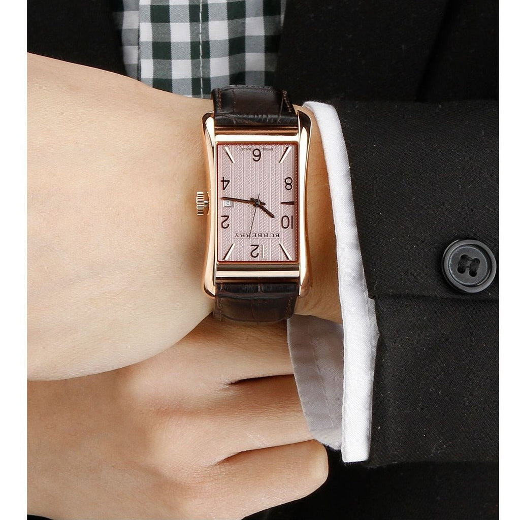 Buy Shop Burberry Heritage Brown Dial Brown Leather Strap Watch for Men - BU3000 USA Online