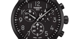 Buy Shop Tissot Chrono XL Vintage Black Dial Black Leather Strap Watch For Men - T116.617.36.052.00 USA Online