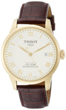 Buy Shop Tissot Le Locle Automatic Gold Dial Brown Leather Strap Watch For Men - T41.5.413.73 USA Online