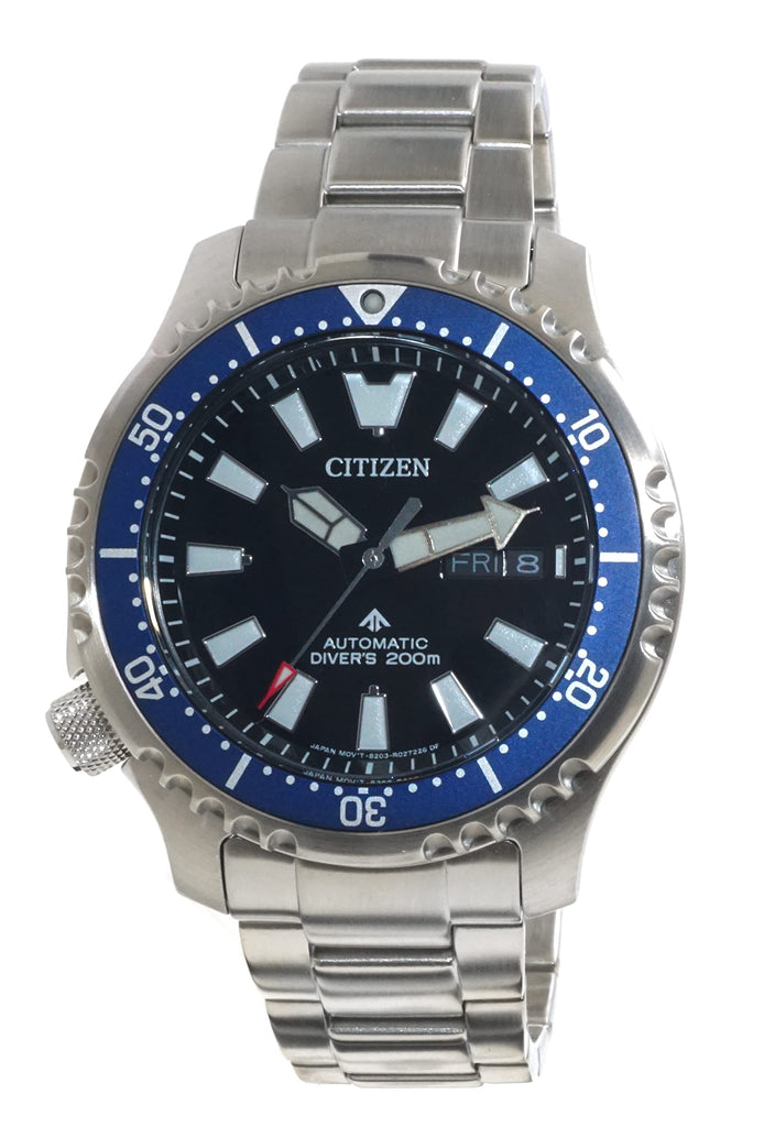 Buy Shop Citizen Promaster Fugu Limited Edition Diver's 200m Automatic Black Dial Silver Steel Strap Watch For Men - NY0098-84E USA Online