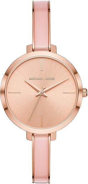 Buy Shop Michael Kors Jaryn Analog Gold Dial Pink Steel Strap Watch For Women - MK4343 USA Online