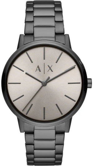 Buy Shop Armani Exchange Cayde Analog Grey Dial Grey Steel Strap Watch For Men - AX2722 USA Online
