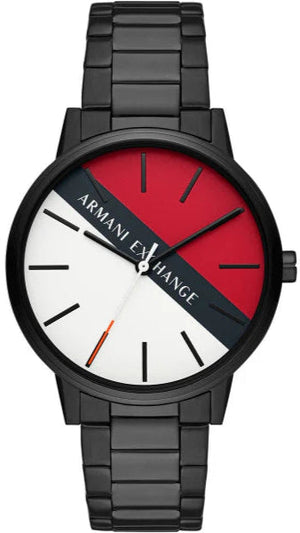 Buy Shop Armani Exchange Cayde Multicolor Dial Black Steel Strap Watch For Men - AX2725 USA Online