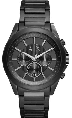 Buy Shop Armani Exchange Drexler Chronograph Black Dial Black Steel Strap Watch For Men - AX2601 USA Online