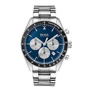 Buy Shop Hugo Boss Chronograph Blue Dial Silver Steel Strap Watch for Men - 1513630 USA Online