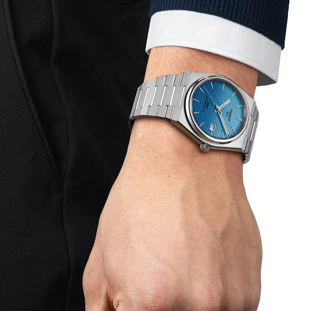 Tissot PRX Powermatic 80 Gradient Blue Dial Silver Steel Strap Watch for Men - T137.407.11.351.01