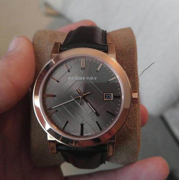 Buy Shop Burberry The City Brown Dial Brown Leather Strap Watch for Men - BU9013 USA Online