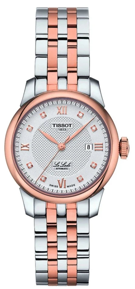 Buy Shop Tissot Le Locle Lady Automatic Diamonds Silver Dial Two Tone Steel Strap Watch For Women - T006.207.22.036.00 USA Online