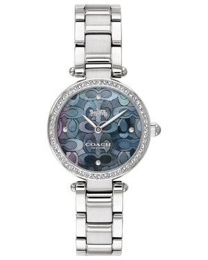 Buy Shop Coach Park Mother of Pearl Blue Dial Silver Steel Strap Watch for Women - 14503224 USA Online