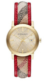 Buy Shop Burberry The City Champagne Dial Leather Strap Watch for Women - BU9139 USA Online