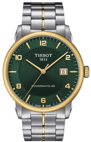 Buy Shop Tissot Luxury Powermatic 80 Green Dial Silver Steel Strap Watch For Men - T086.407.22.097.00 USA Online