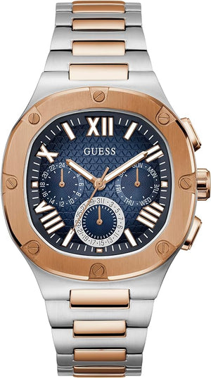 Buy Shop Guess Headliner Multifunction Blue Dial Two Tone Steel Strap Watch For Men - GW0572G4 USA Online