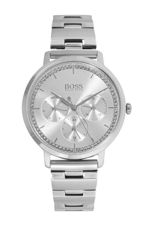Buy Shop Hugo Boss Prima Silver Dial Silver Steel Strap Watch for Women - 1502570 USA Online