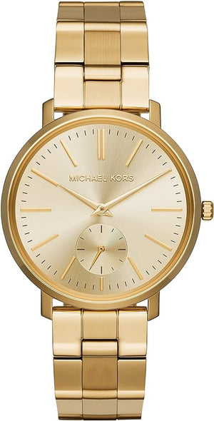 Buy Shop Michael Kors Jaryn Analog Quartz Gold Dial Gold Steel Strap Watch For Women - MK3500 USA Online