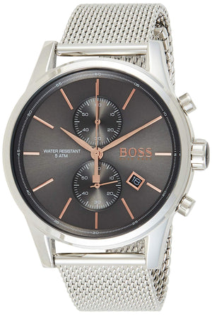 Buy Shop Hugo Boss Jet Chronograph Grey Dial Silver Mesh Bracelet Watch for Men - 1513440 USA Online