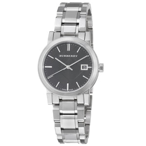 Buy Shop Burberry The City Black Dial Silver Steel Strap Watch for Women - BU9101 USA Online