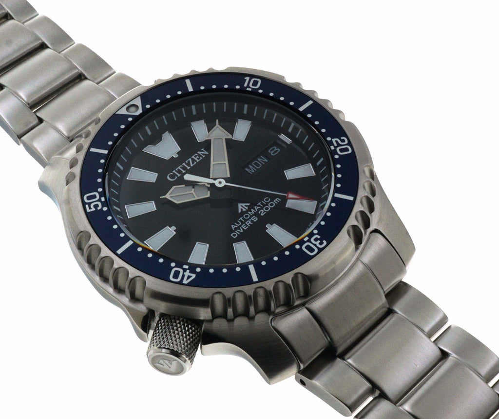 Buy Shop Citizen Promaster Fugu Limited Edition Diver's 200m Automatic Black Dial Silver Steel Strap Watch For Men - NY0098-84E USA Online