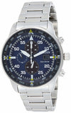 Buy Shop Citizen Eco Drive Chronograph Blue Dial Silver Stainless Steel Watch For Men - CA0690-88L USA Online