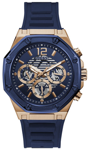Buy Shop Guess Momentum Chronograph Blue Dial Blue Rubber Strap Watch for Men - GW0263G2 USA Online