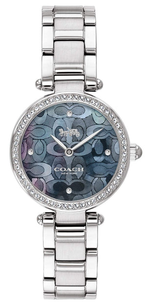 Buy Shop Coach Park Mother of Pearl Blue Dial Silver Steel Strap Watch for Women - 14503224 USA Online