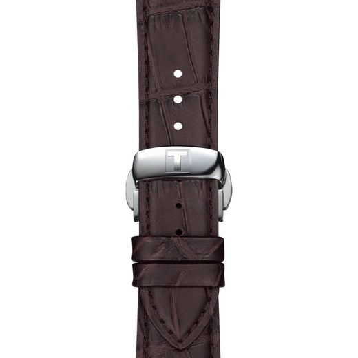 Buy Shop Tissot Gentlemen Silver Dial Brown Leather Strap Watch for Men - T127.410.16.031.01 USA Online