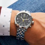 Buy Shop Tissot PRC 200 Chronograph Black Dial Silver Steel Strap Watch For Men - T055.417.11.057.00 USA Online
