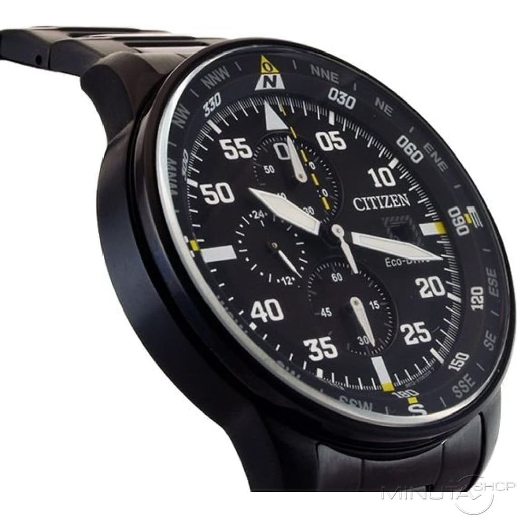 Buy Shop Citizen Sports Eco Drive Black Dial Black Steel Strap Watch For Men - CA0695-84E USA Online