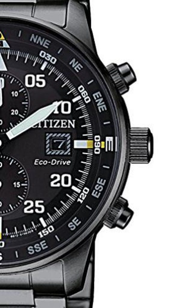Buy Shop Citizen Sports Eco Drive Black Dial Black Steel Strap Watch For Men - CA0695-84E USA Online