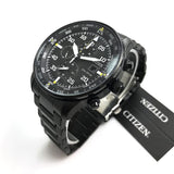 Buy Shop Citizen Sports Eco Drive Black Dial Black Steel Strap Watch For Men - CA0695-84E USA Online