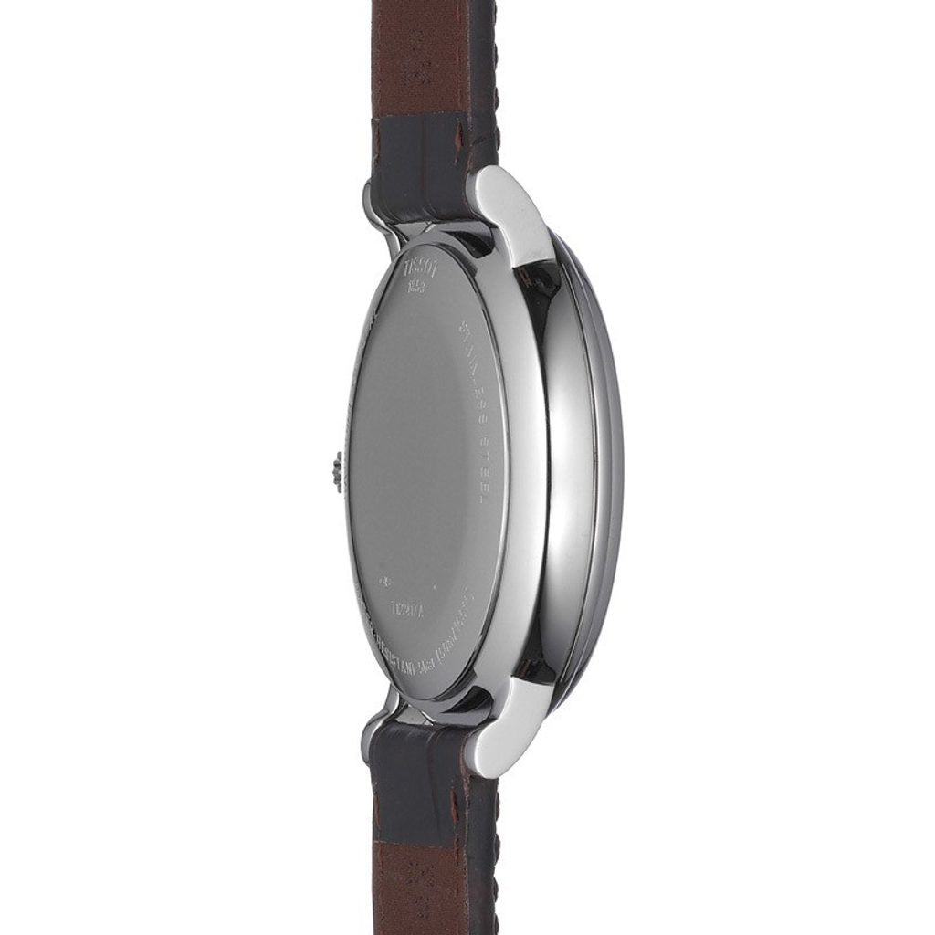 Buy Shop Tissot Carson Premium Chronograph Silver Dial Black Leather Strap Watch For Men - T122.417.16.033.00 USA Online