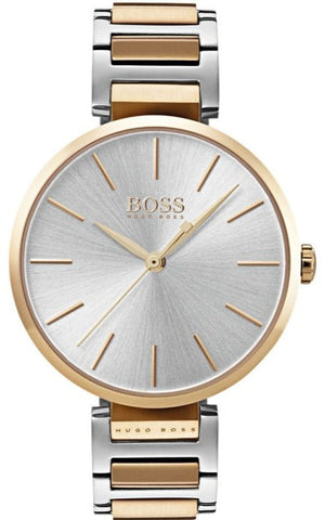 Buy Shop Hugo Boss Allusion Quartz Silver Dial Two Tone Steel Strap Watch For Women - 1502417 USA Online