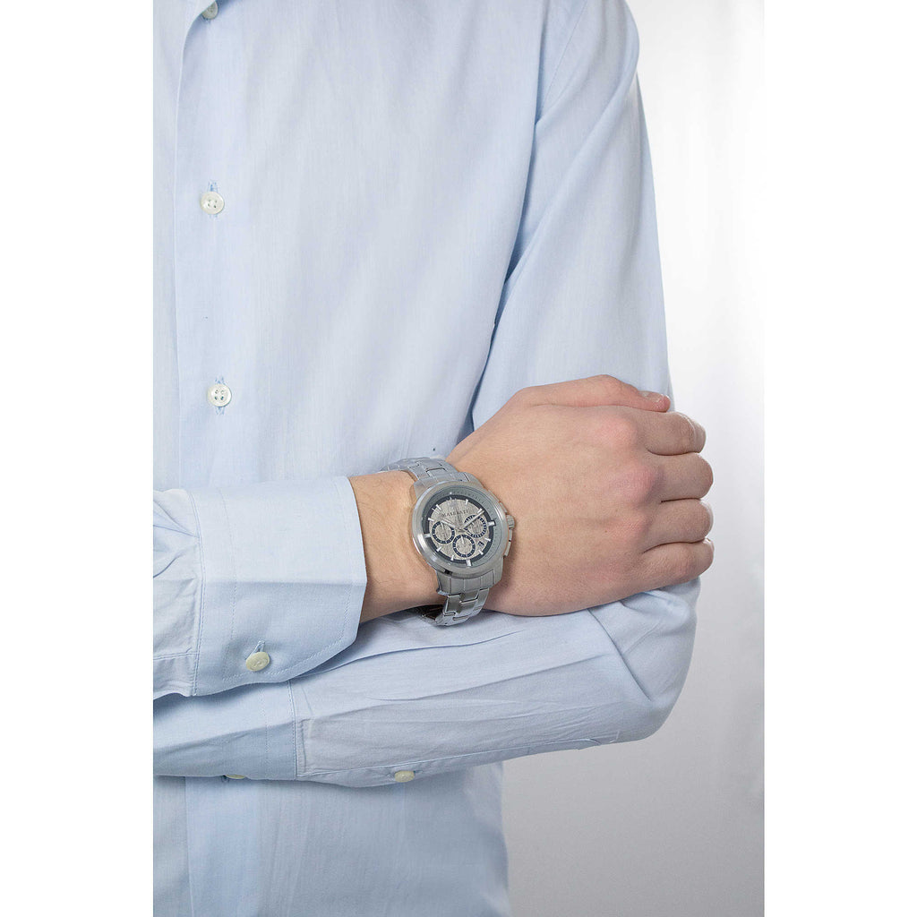 Buy Shop Maserati Successo Chronograph Silver Dial Silver Steel Strap Watch For Men - R8873621006 USA Online
