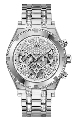 Buy Shop Guess Continental Silver Dial Silver Steel Strap Watch for Men - GW0261G1 USA Online