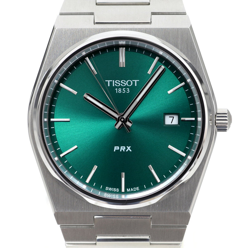 Buy Shop Tissot PRX Green Dial Silver Steel Strap Watch For Men - T137.410.11.091.00 USA Online