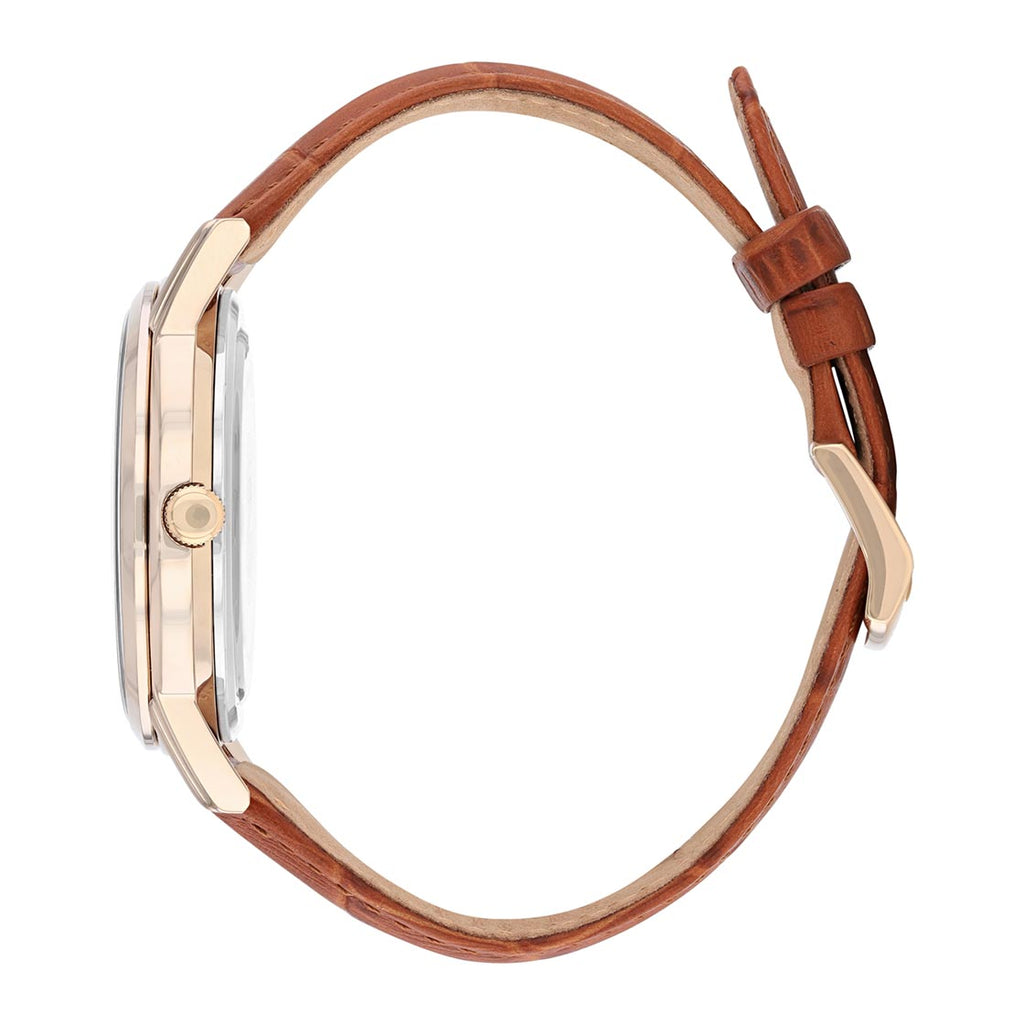 Buy Shop Citizen Eco Drive Multi Function Day & Date Black Dial Brown Leather Strap Watch For Men - AO9003-08E USA Online