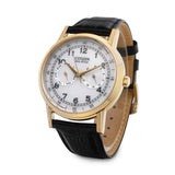 Buy Shop Citizen Watch Eco Drive Day & Date White Dial Black Leather Strap Watch For Men - AO9003-16A USA Online