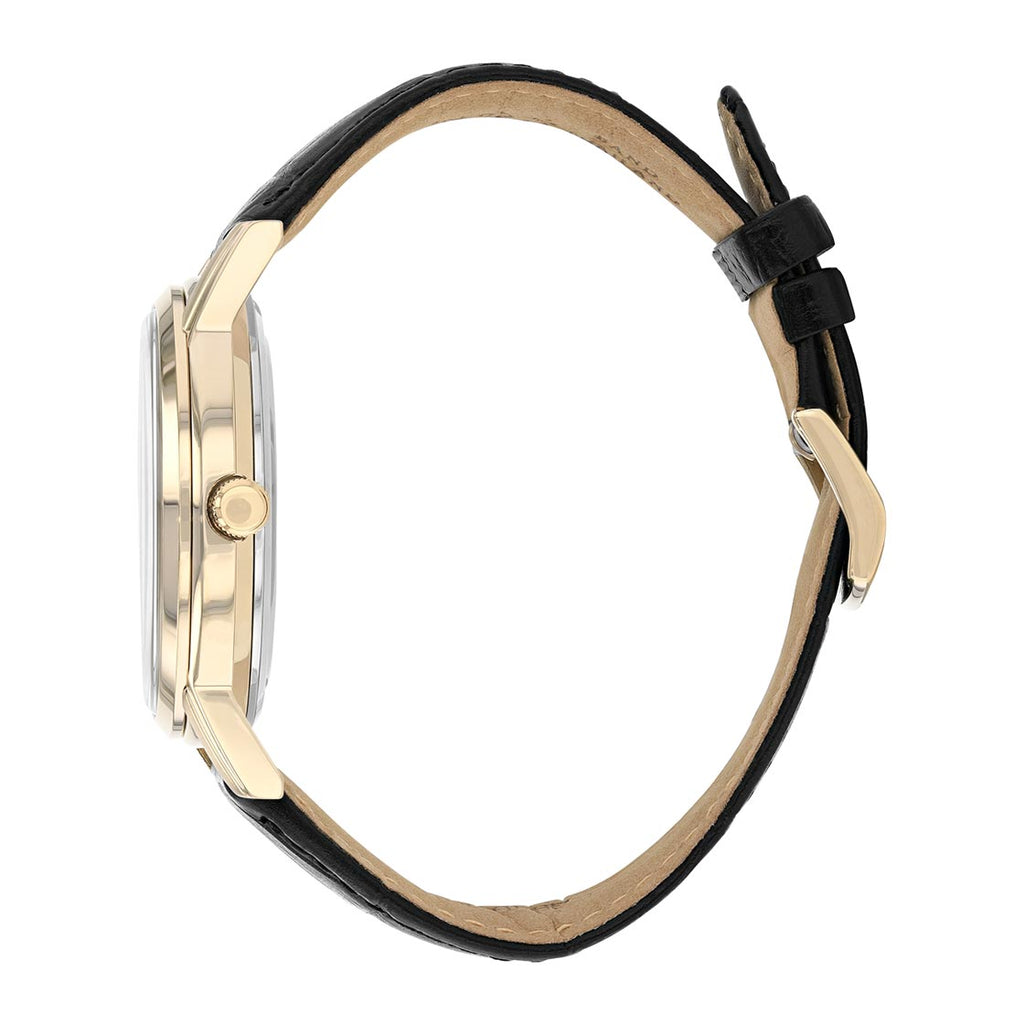 Buy Shop Citizen Watch Eco Drive Day & Date White Dial Black Leather Strap Watch For Men - AO9003-16A USA Online